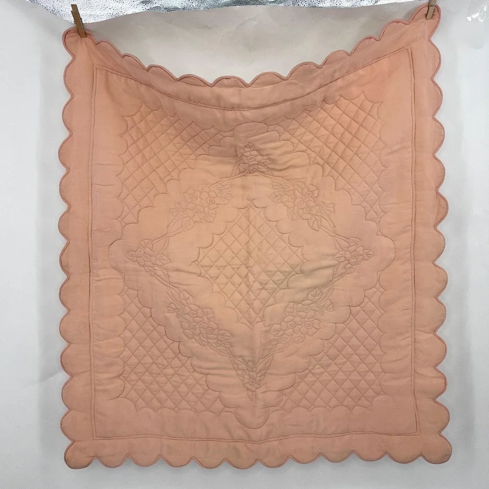 VTG baby girls clothing quilted‎ blanket lot 1930s 1940s 1950s antique heirloom